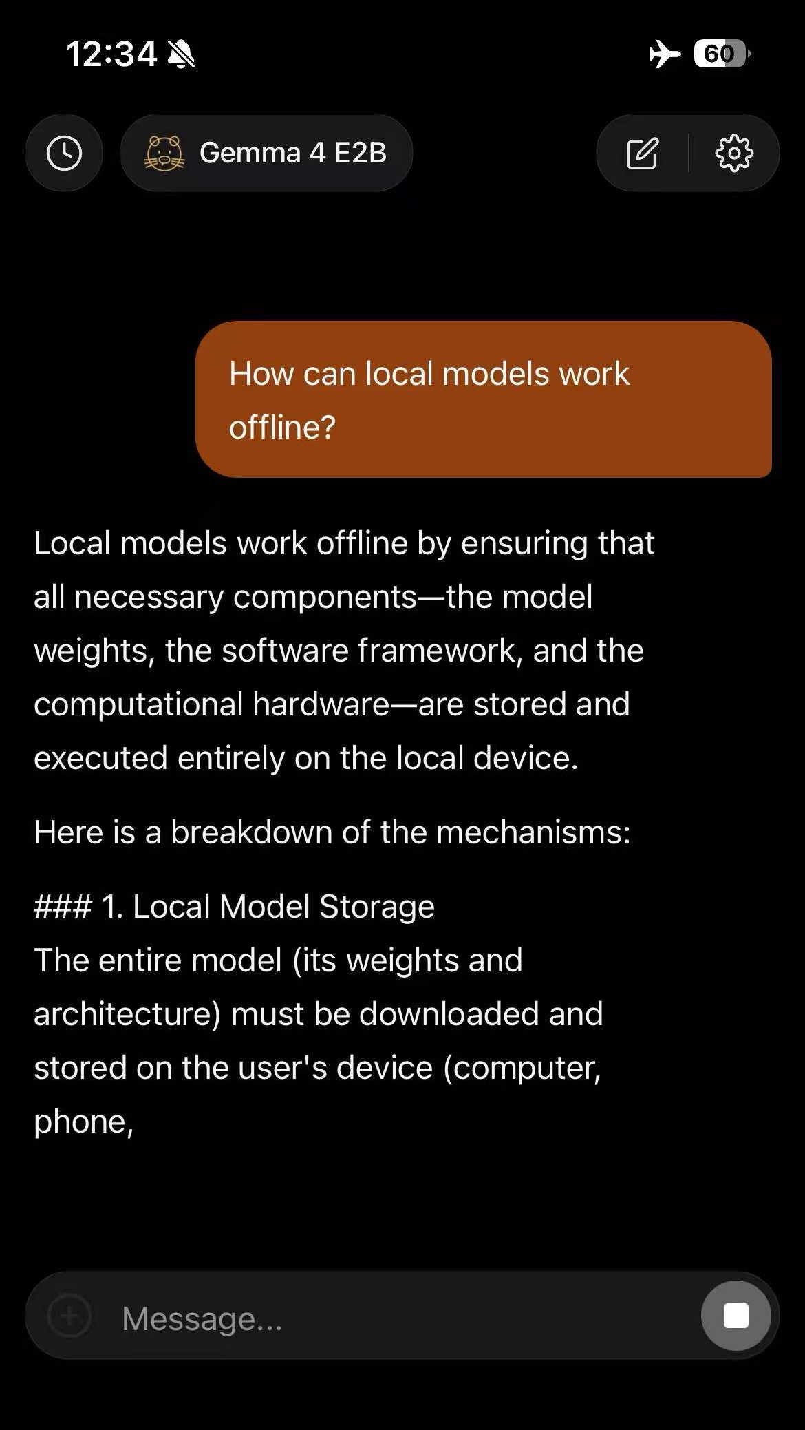 Ragondin Assistant working in airplane mode